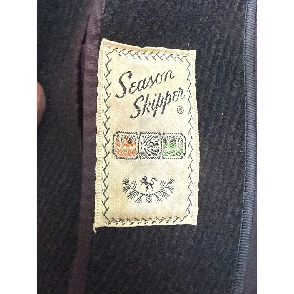CROSSLAND Wool Overcoat Mens 42R Black Season Skipper Dormeuil‎